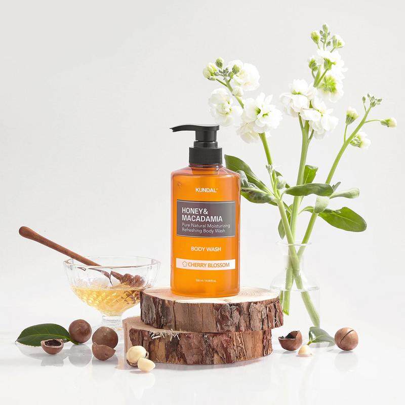 Honey & Macadamia Pure Body Wash - English Rose (500ml) - Image 2