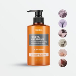 Honey & Macadamia Pure Body Wash - English Rose (500ml)